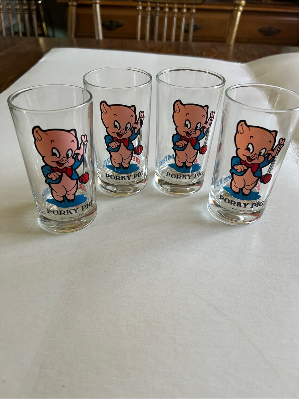 Source Unknown Porky Pig Shot Glasses - Pink and Blue Accents